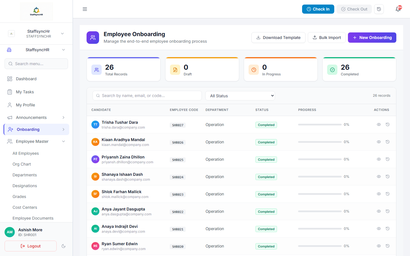 StaffSynchr Onboarding